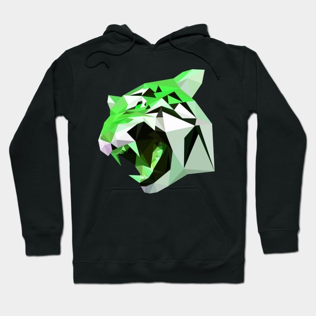 Tiger - Green Hoodie by SquishyCrumpet